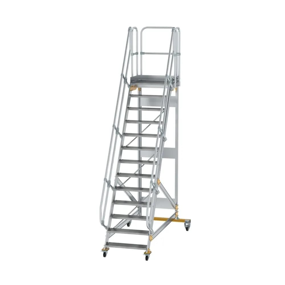MUNK - Plattformtreppe fahrbar 60° Stufenbreite 800 mm 13 Stufen