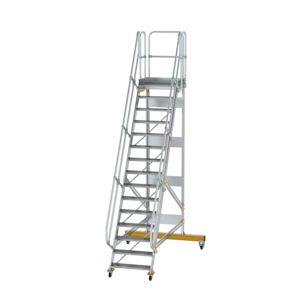 MUNK - Plattformtreppe fahrbar 60° Stufenbreite 800 mm 15 Stufen