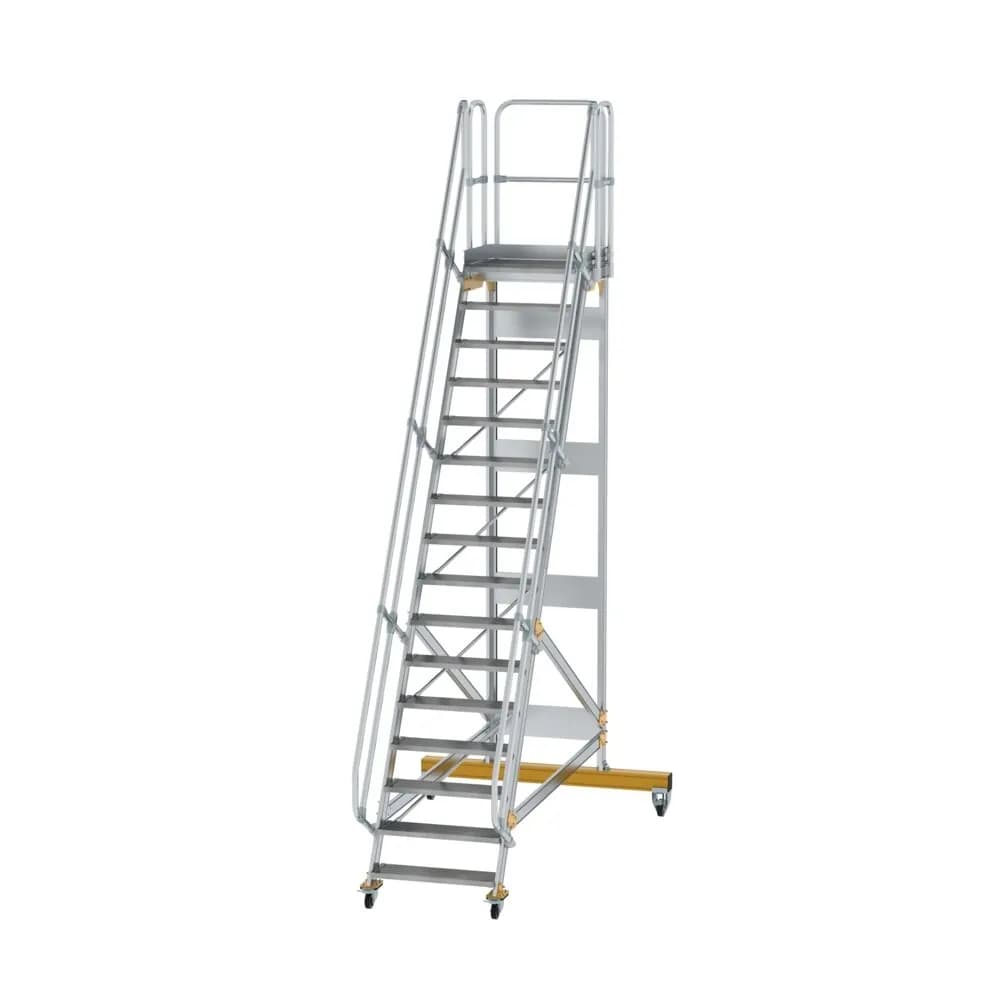 MUNK - Plattformtreppe fahrbar 60° Stufenbreite 800 mm 16 Stufen