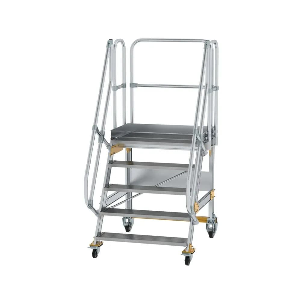 MUNK - Plattformtreppe fahrbar 60° Stufenbreite 1000 mm 5 Stufen