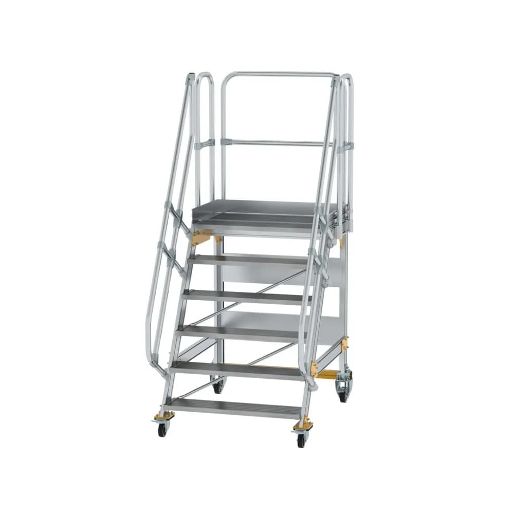 MUNK - Plattformtreppe fahrbar 60° Stufenbreite 1000 mm 6 Stufen