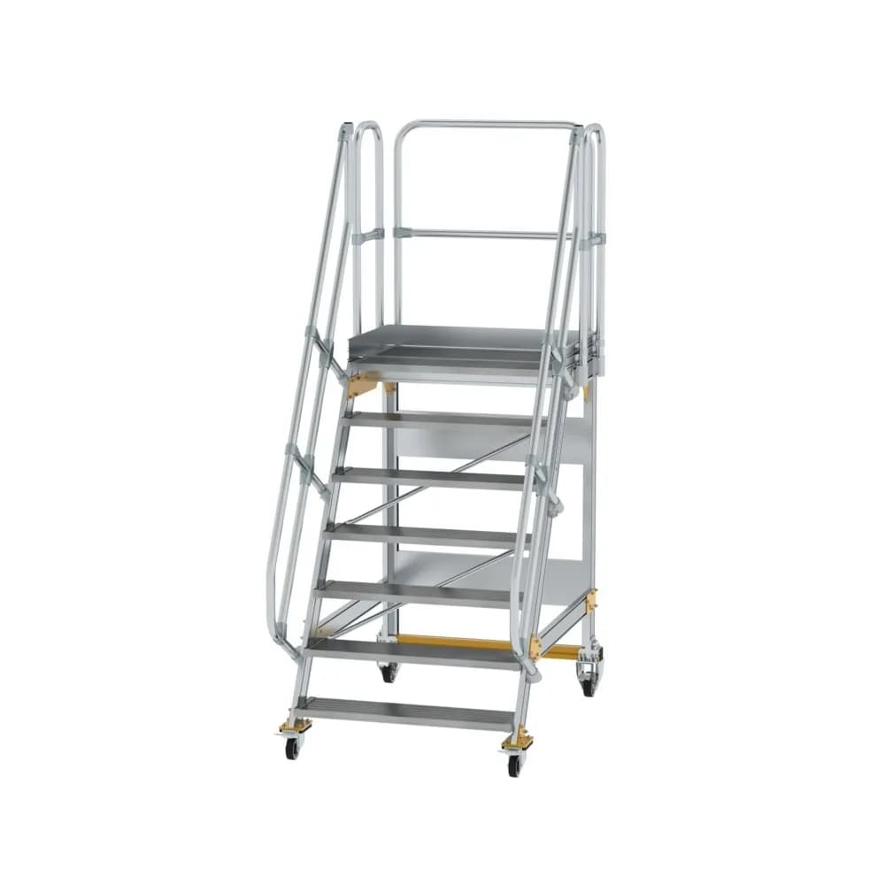 MUNK - Plattformtreppe fahrbar 60° Stufenbreite 1000 mm 7 Stufen
