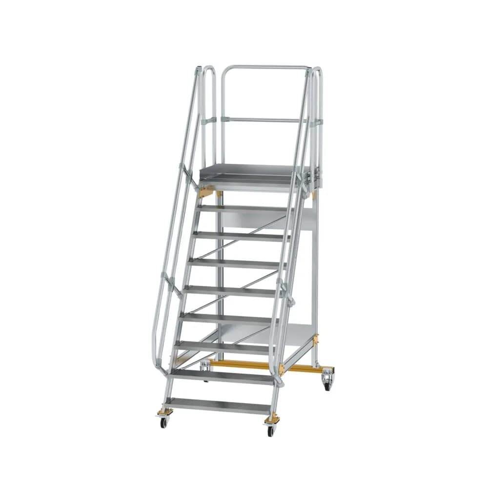 MUNK - Plattformtreppe fahrbar 60° Stufenbreite 1000 mm 9 Stufen