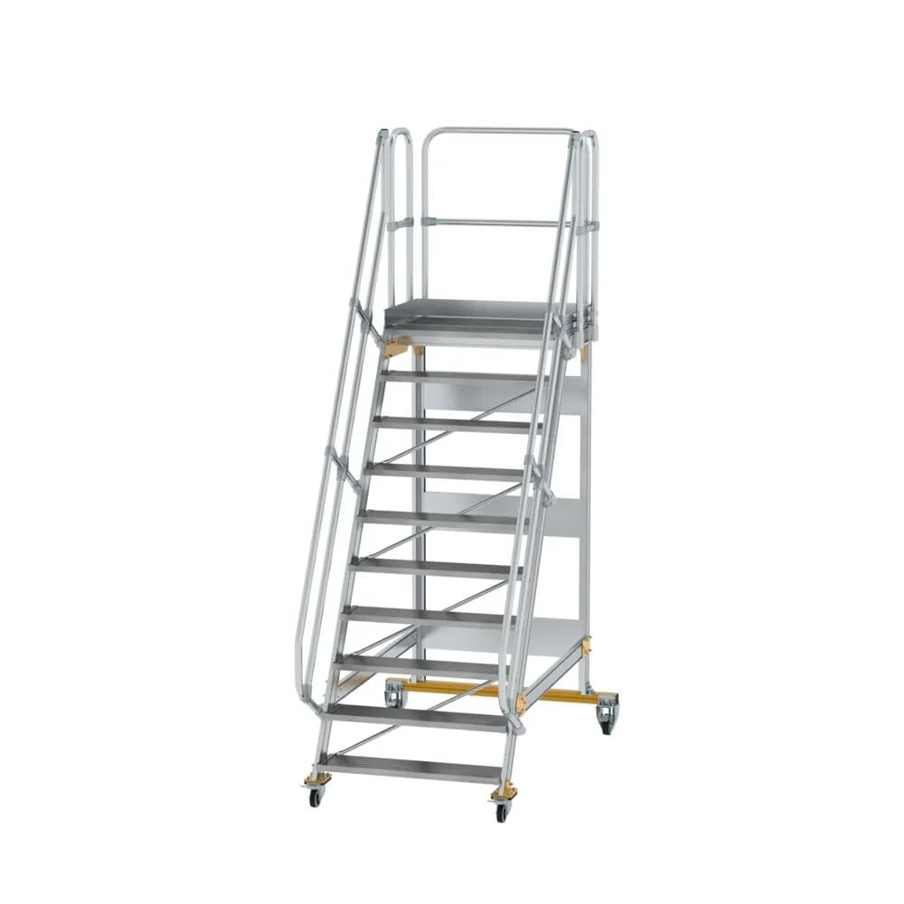 MUNK - Plattformtreppe fahrbar 60° Stufenbreite 1000 mm 10 Stufen