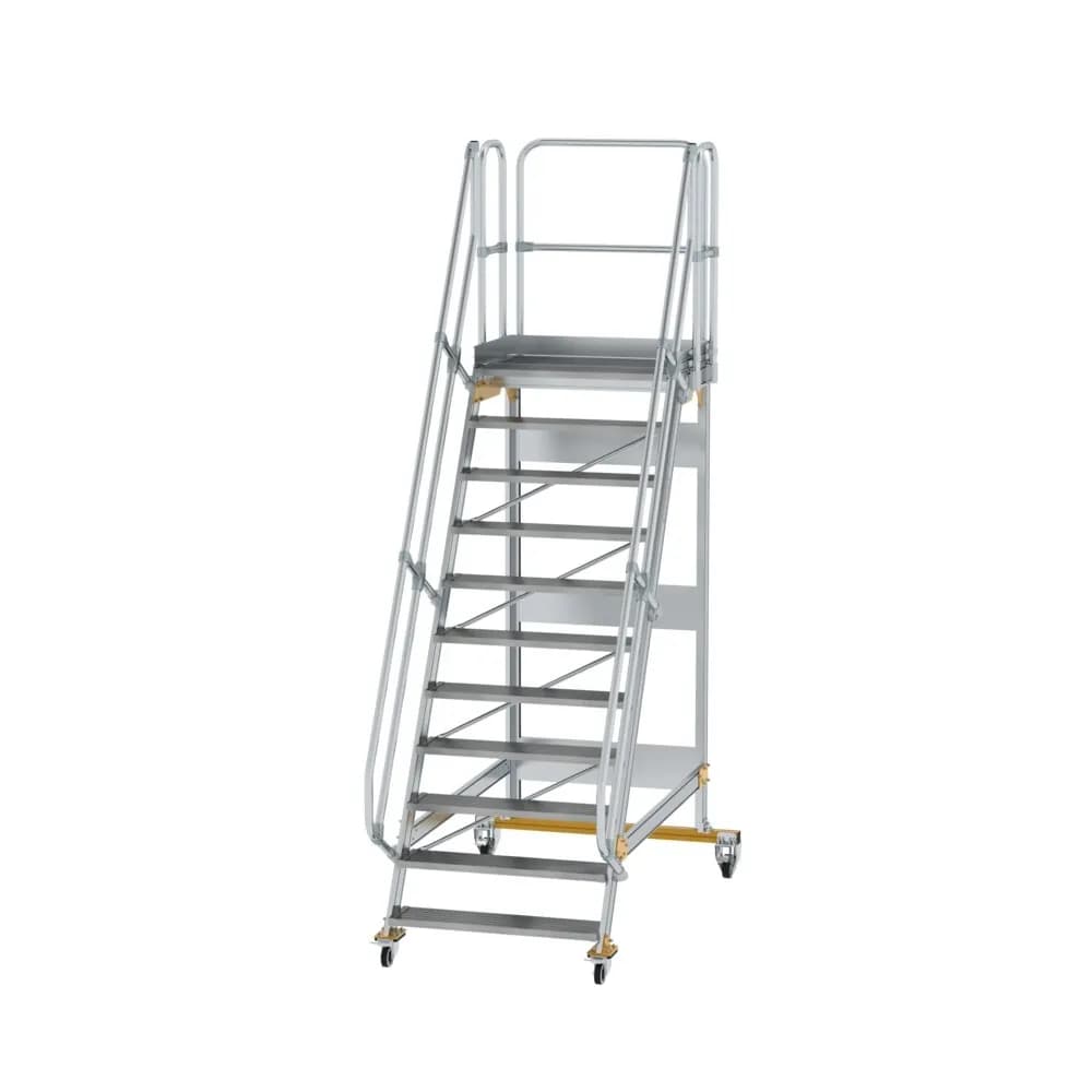 MUNK - Plattformtreppe fahrbar 60° Stufenbreite 1000 mm 11 Stufen