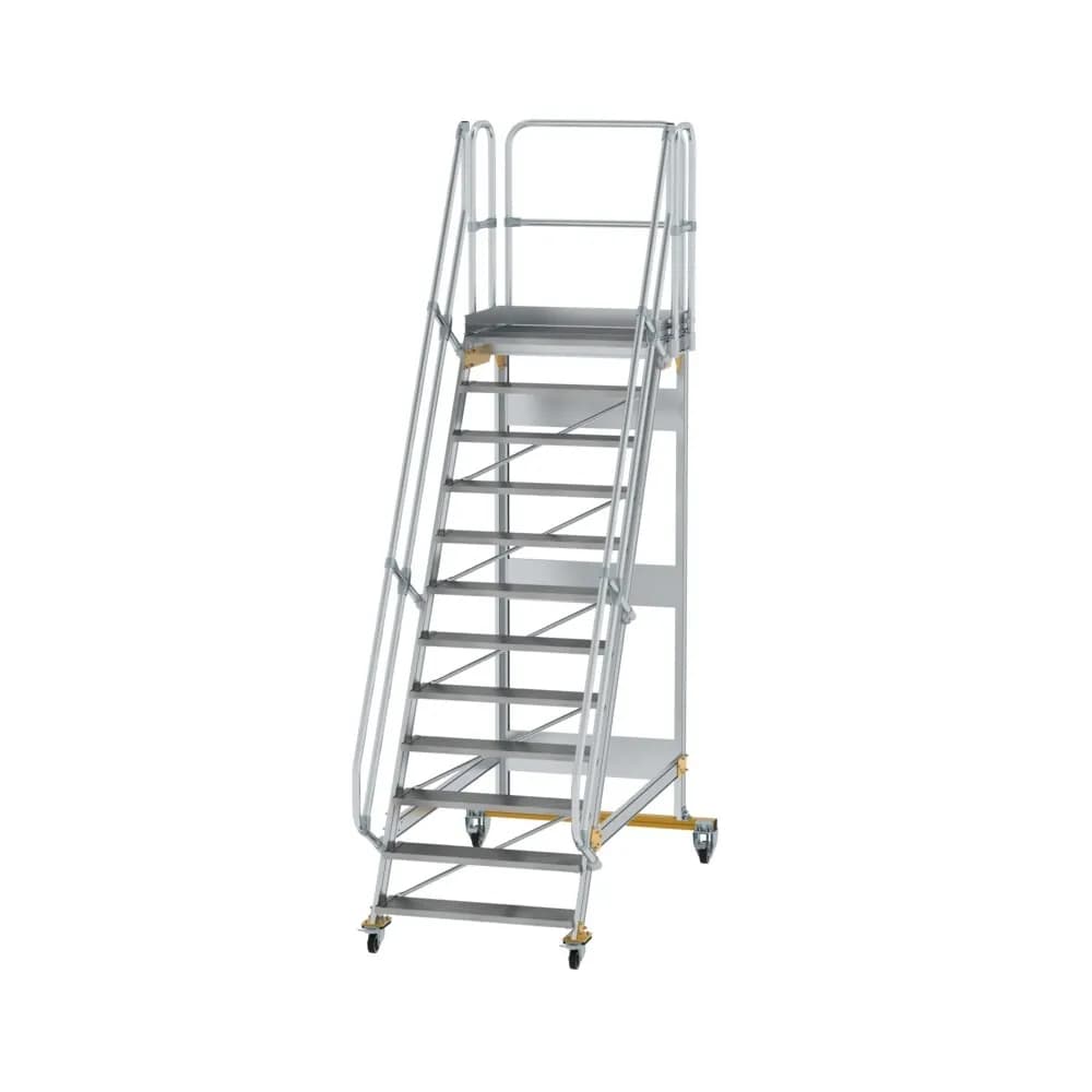 MUNK - Plattformtreppe fahrbar 60° Stufenbreite 1000 mm 12 Stufen