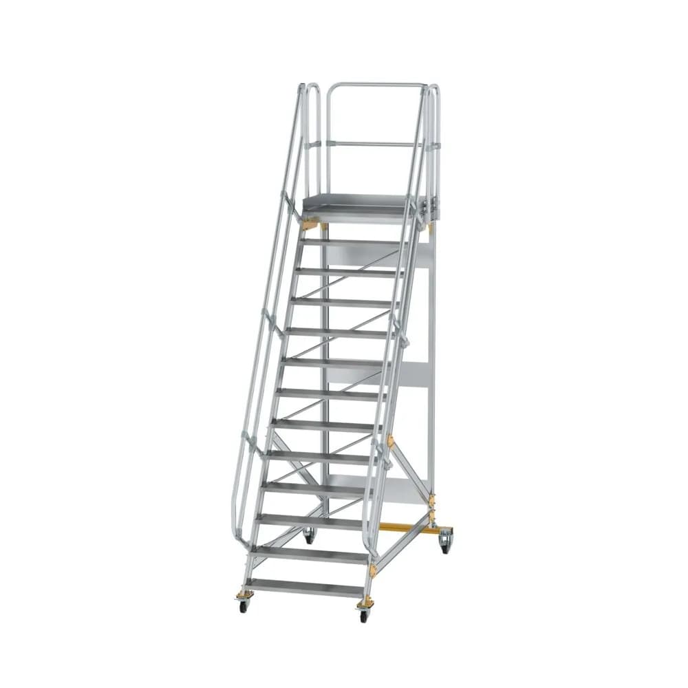 MUNK - Plattformtreppe fahrbar 60° Stufenbreite 1000 mm 13 Stufen