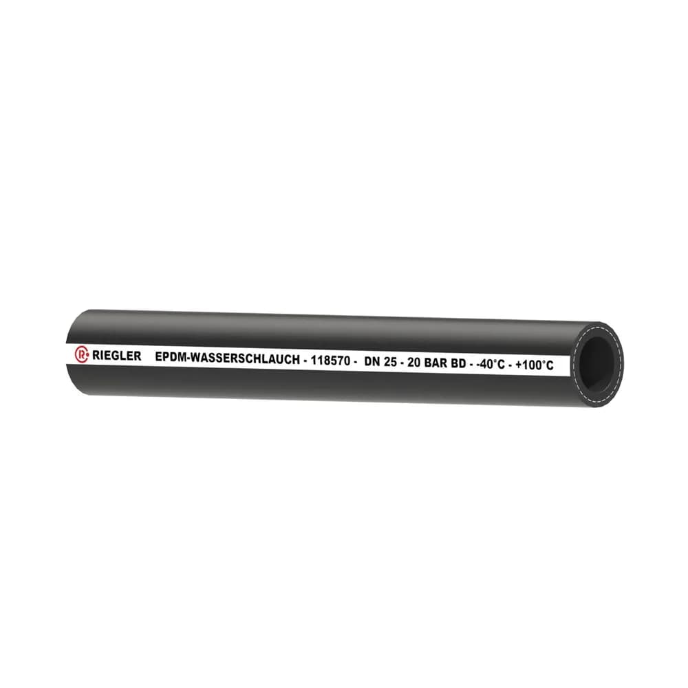 RIEGLER - Industrieschlauch für Salz- und Heißwasser, EPDM, ø 34x25, 40 m (HWS34X25)