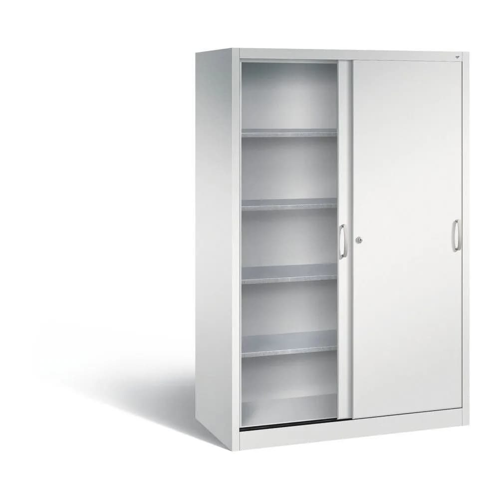 C+P - Schiebetürenschrank, 1.950 x 1.200 x 600mm, RAL 7035, lichtgrau