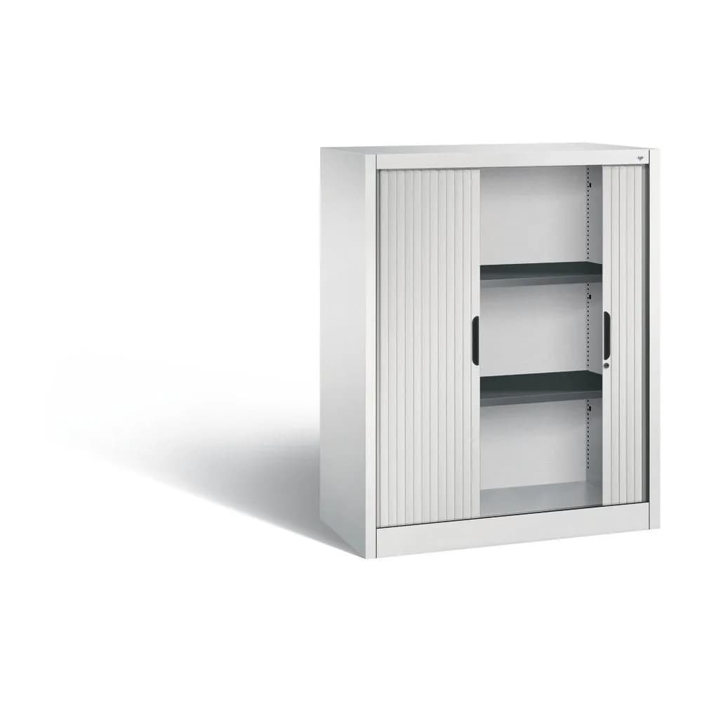 C+P - Rollladenschrank, 2 Böden, 1.230 x 1.000 x 420mm, RAl 7035, lichtgrau