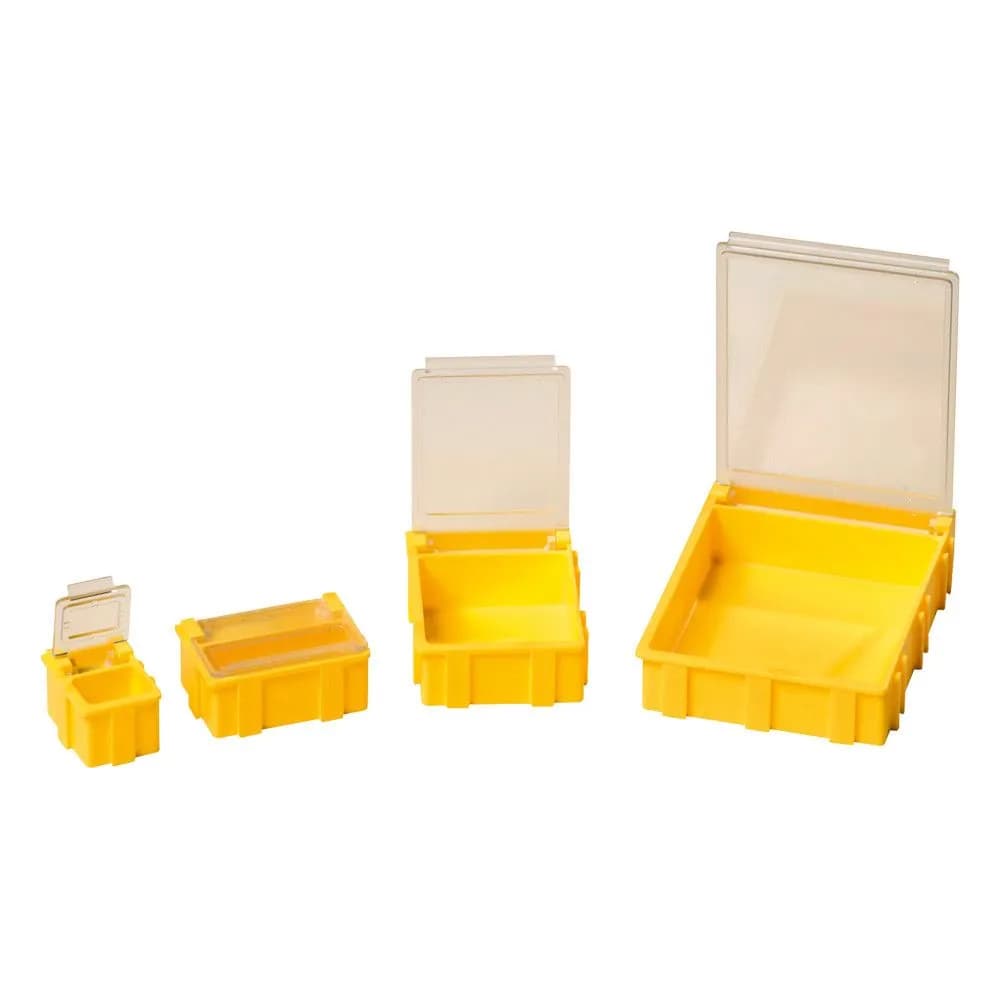 WETEC - IDP-SMD-Klappbox, ESD, 37 x12 x 15mm, mittel, transparent