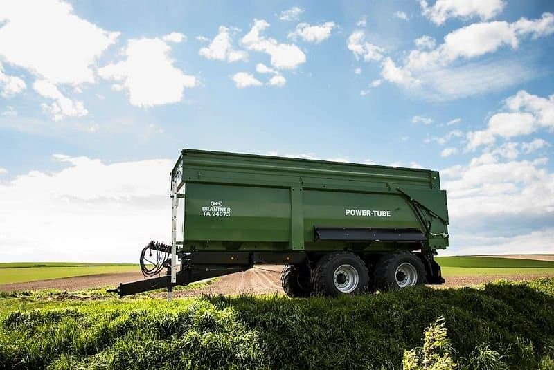 Brantner TA 24073 PowerTube - 24 to HARDOX Boden - luftgefedert - BPW Lenkachse + abklappbare 800er Aufsatzwände = 37,4 m³ -- 710er Räder