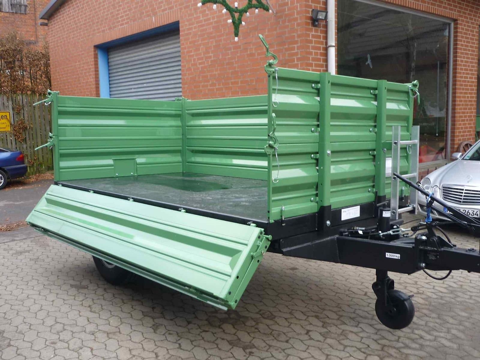 Brantner E 6035 mit abklappbaren 500mm Aufsatzwänden, 15.0/55 - 17 Breitreifen -- KTL- u. Pulverbeschichtet