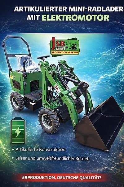 www.jsbmini.com JSBMINI NEUER elektrischer E MINI-GELENKRADLADER MS-L116KN | CE | 2026 | ANGEBOT – 2026 · Minilader · Neu · MPN 8746834