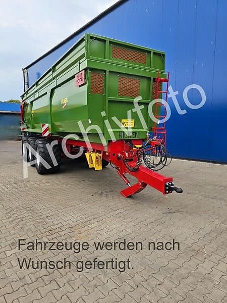 Hilken Tridem-Muldenkipper, MKR8600, Hardox-Boden, Reifen 650/55R26,5, Häckselaufsätze 800mm