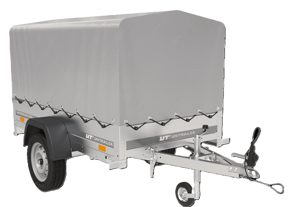 Anhänger Kipper 750 kg 200×125 cm mit Plane Kuppel 80 cm - Garden Trailer 201 KIPP