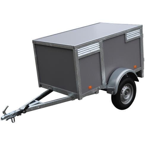 Remorque pour 2 chiens sans frein – PTAC 500 kg, essieu 750 kg, roues 13″, timon en V