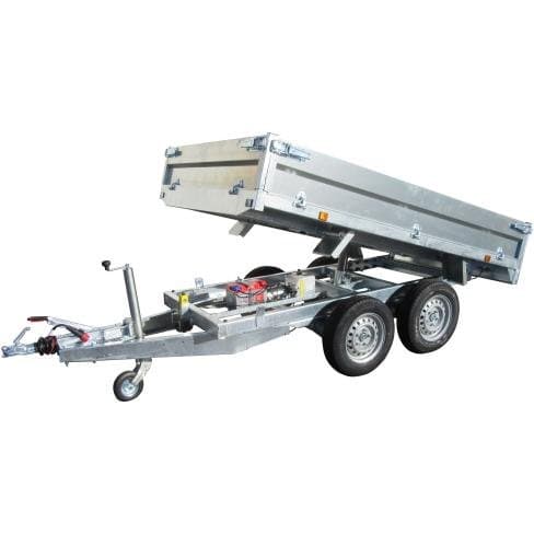 Benne Électrique Basculante Lider 39600 PE – PTAC 2500 kg, Double Essieu Freiné, Pompe Hydraulique Électrique