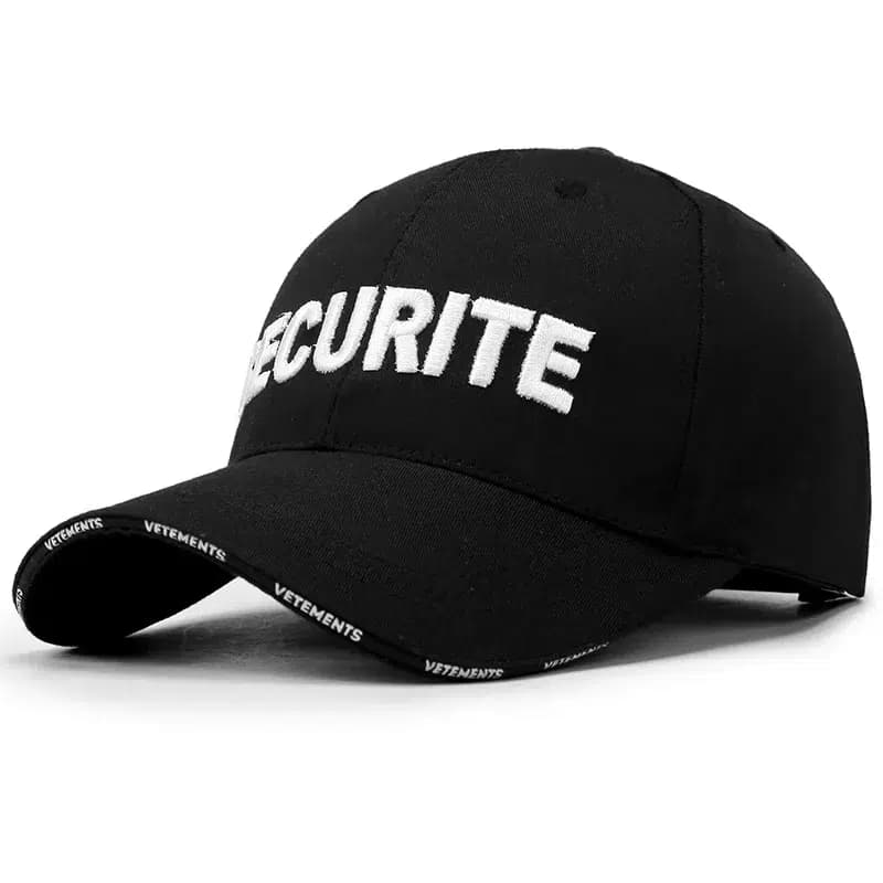 Casquette Agent de Sécurité (Couleur: Noir)