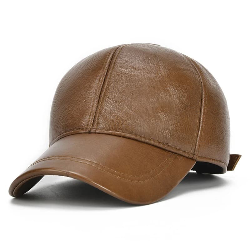 Casquette Ajustable en Cuir (Modèle: Clair)