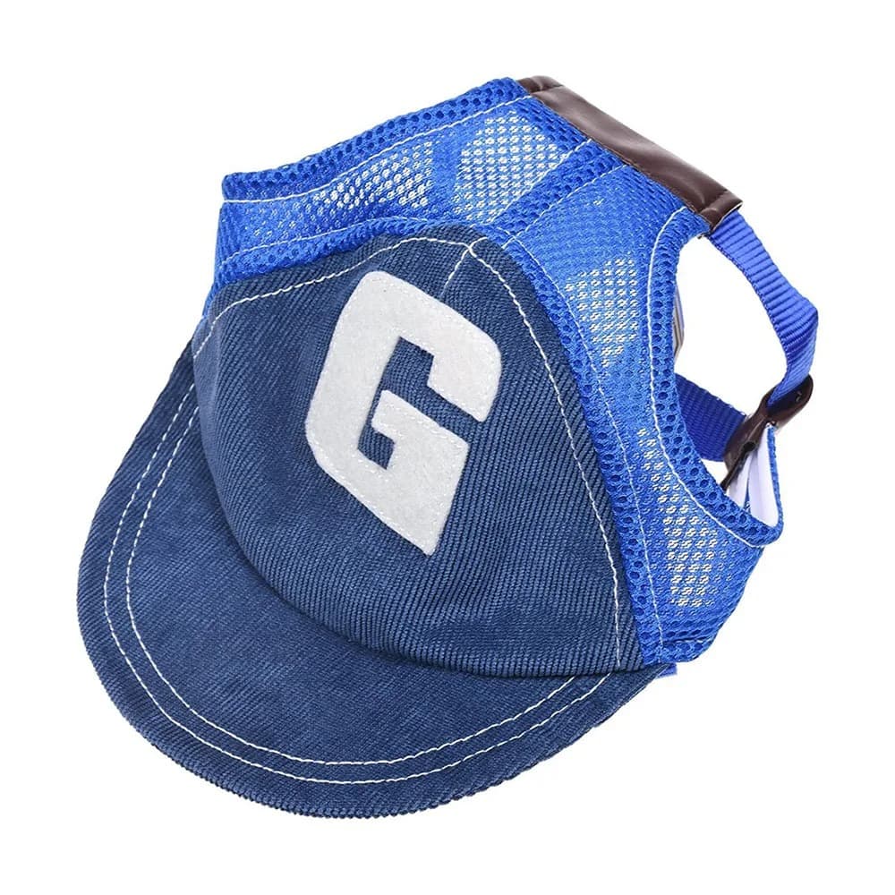 Casquette Baseball Pour Chien (Couleur: Bleu, Taille: L (38-50cm))