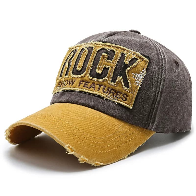 Casquette Baseball Rock (Couleur: Jaune)