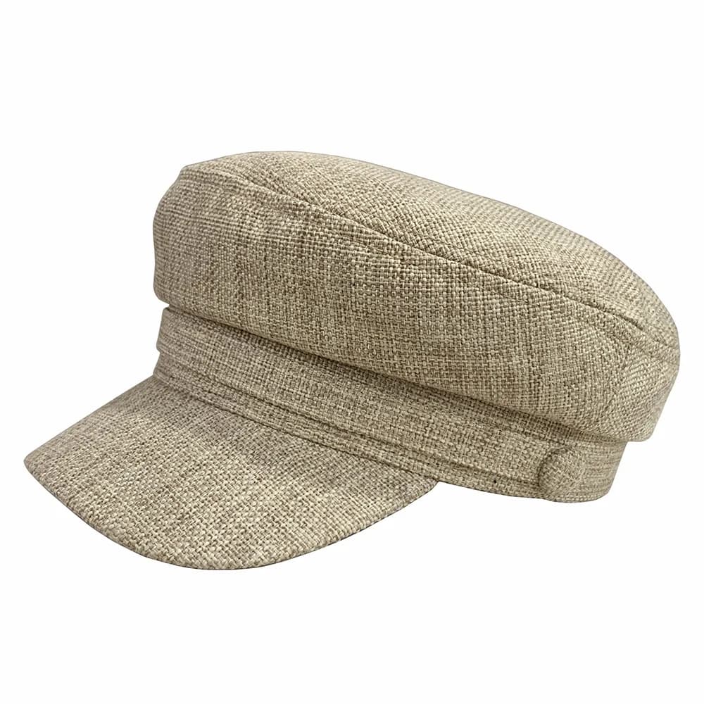 Casquette Beret Femme en Lin (Modèle: Beige)