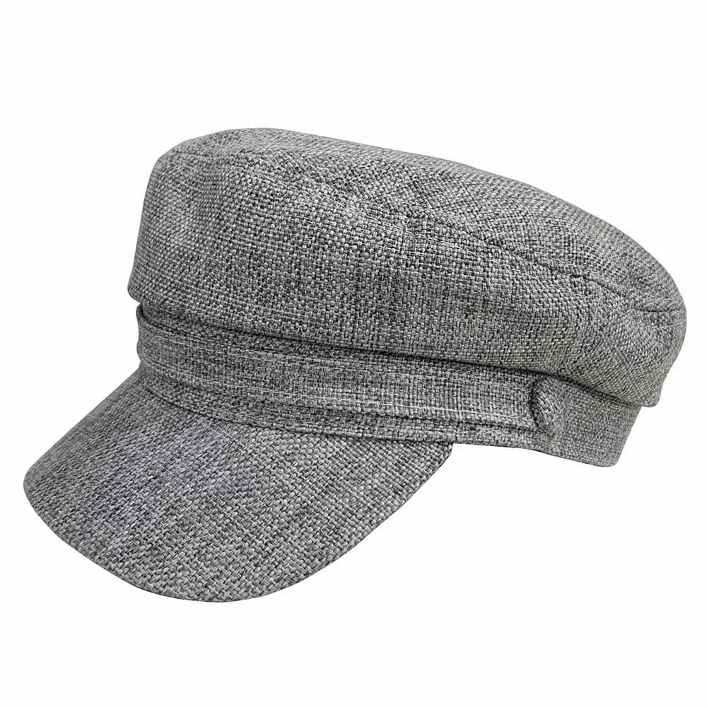 Casquette Beret Femme en Lin (Modèle: Gris)