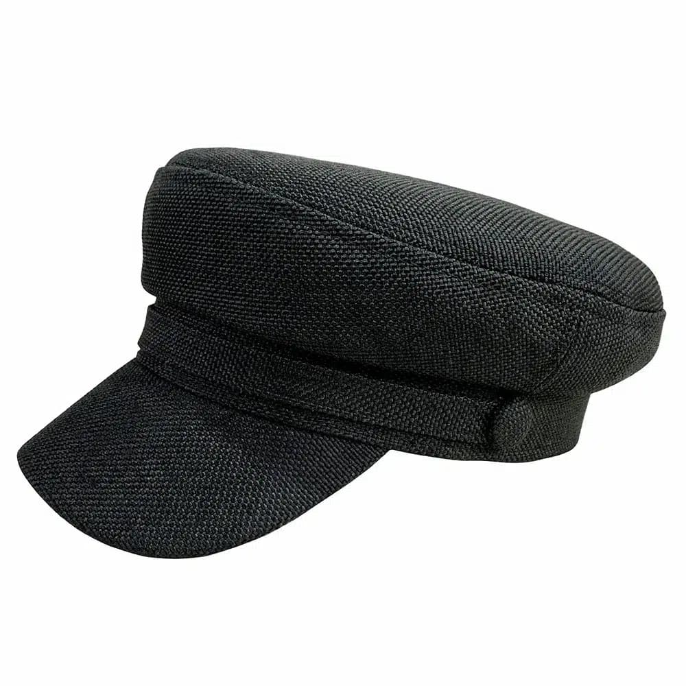 Casquette Beret Femme en Lin (Modèle: Noir)