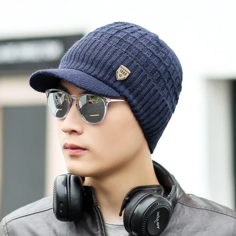 Casquette Bonnet en Laine (Couleur: Bleu)