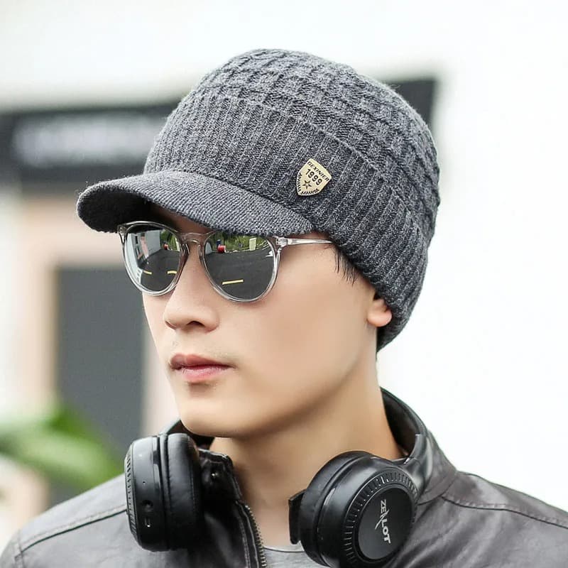 Casquette Bonnet en Laine (Couleur: Gris Foncé)