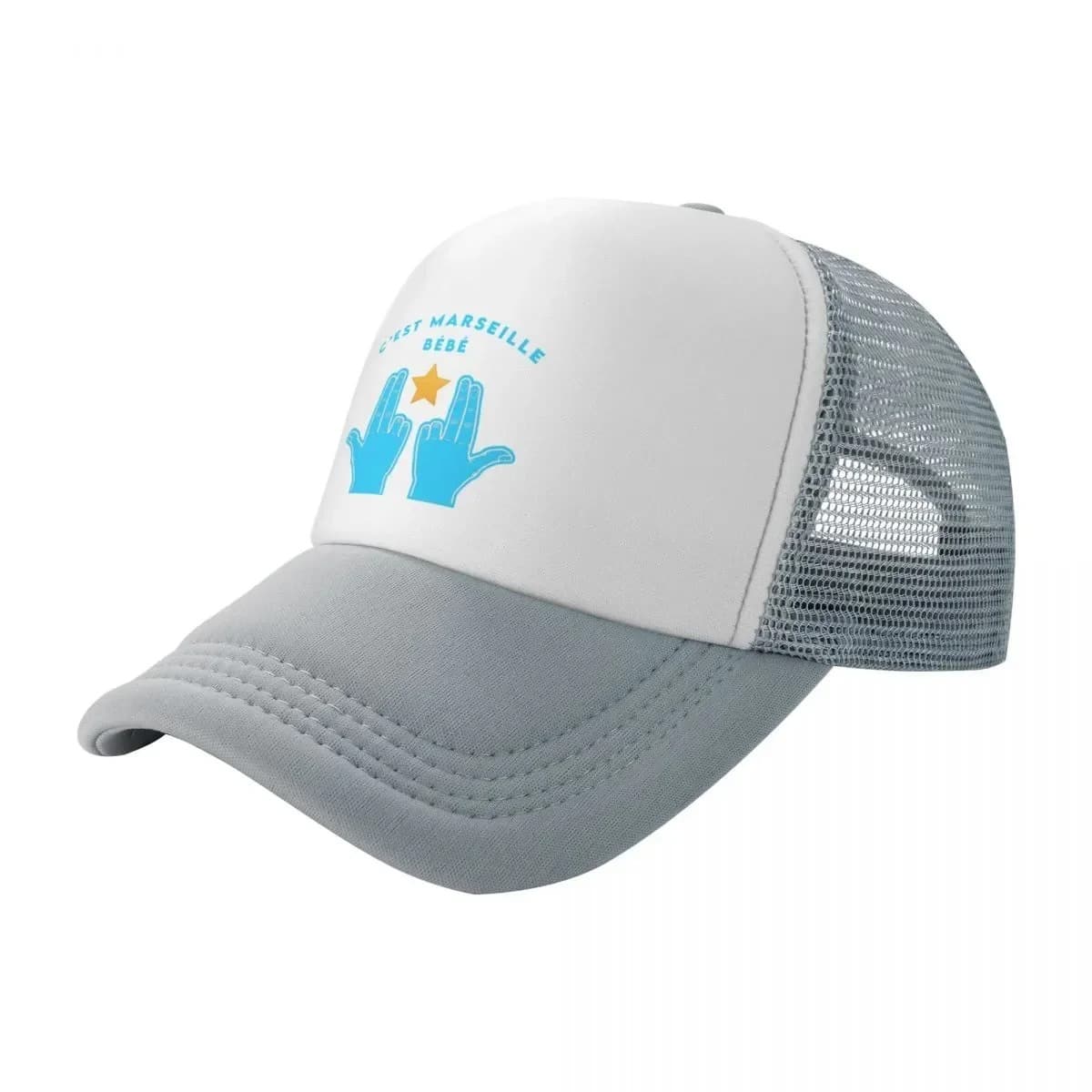 Casquette C'est Marseille Bébé (Couleur: Gris)
