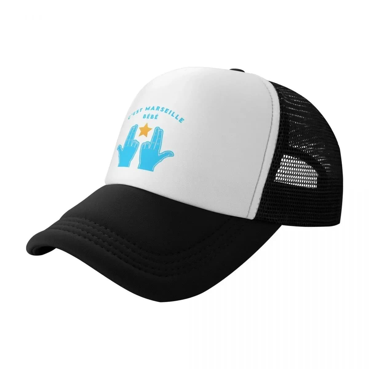Casquette C'est Marseille Bébé (Couleur: Noir)