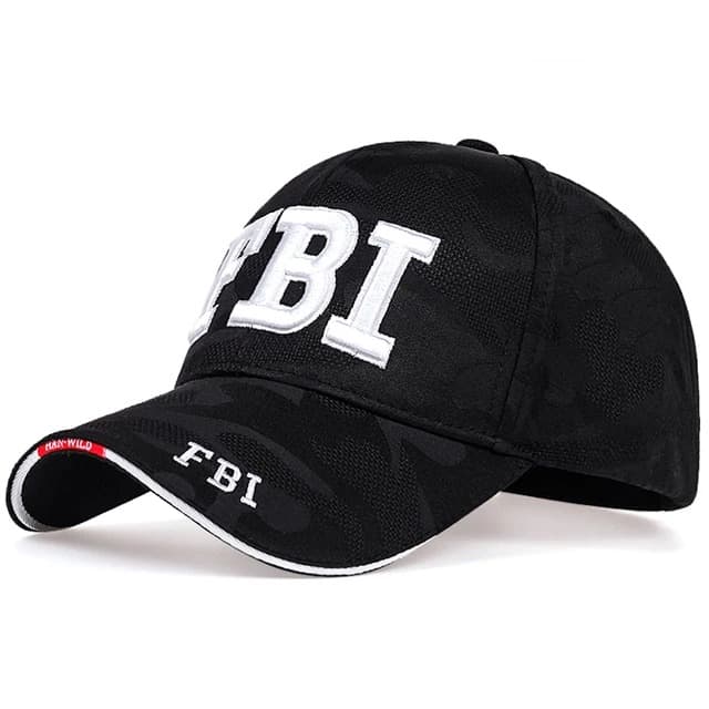 Casquette FBI (Modèle: FBI Camouflage Noir)