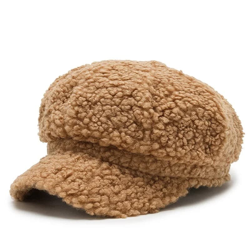 Casquette Gavroche Marron en Laine