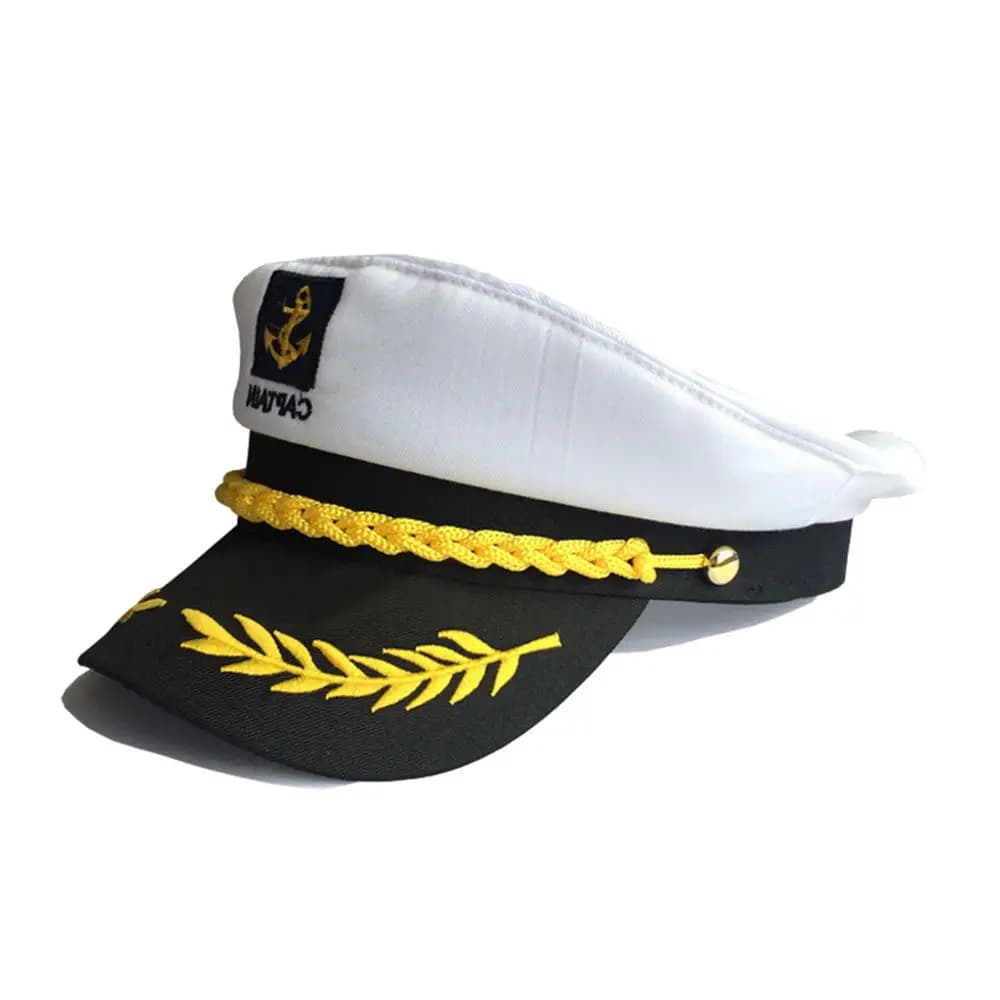 Casquette Marin Capitaine (Couleur: Blanc)