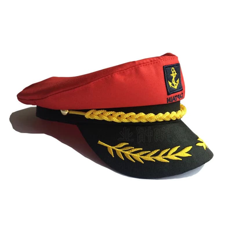 Casquette Marin Capitaine (Couleur: Rouge)