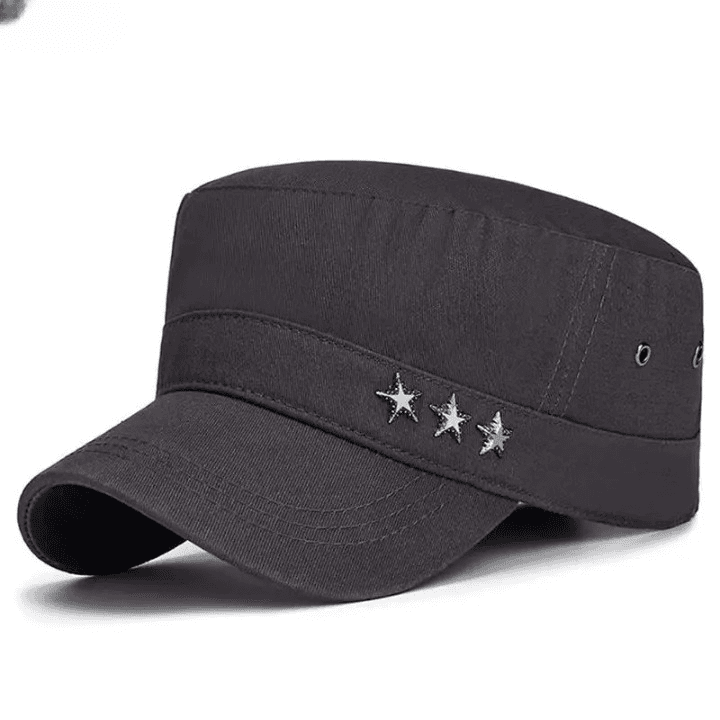 Casquette Militaire 3 Étoiles (Modèle: Gris)
