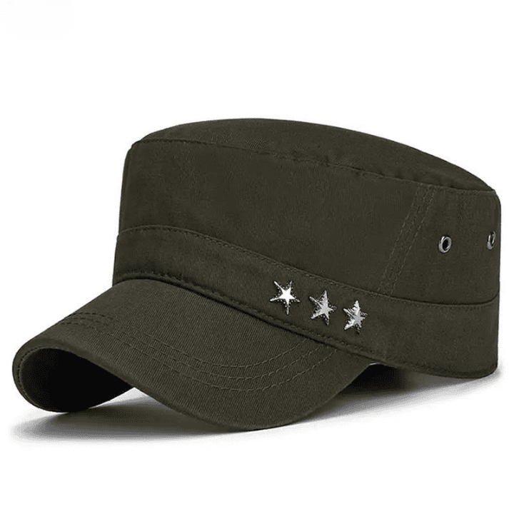 Casquette Militaire 3 Étoiles (Modèle: Vert)