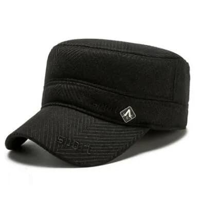 Casquette Militaire D'Hiver (Modèle: Noir)