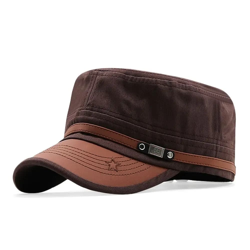 Casquette Militaire Réglable (Modèle: Marron)