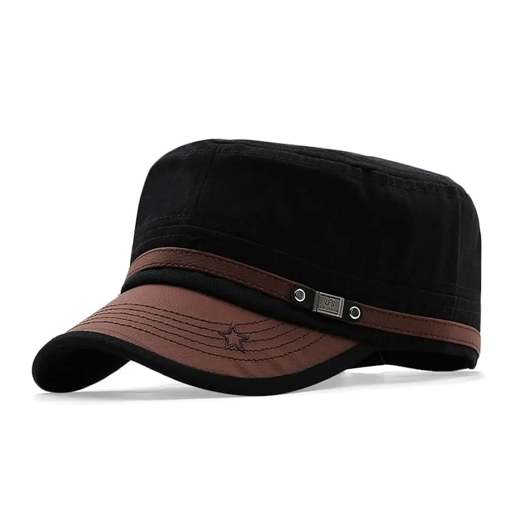 Casquette Militaire Réglable (Modèle: Noir)