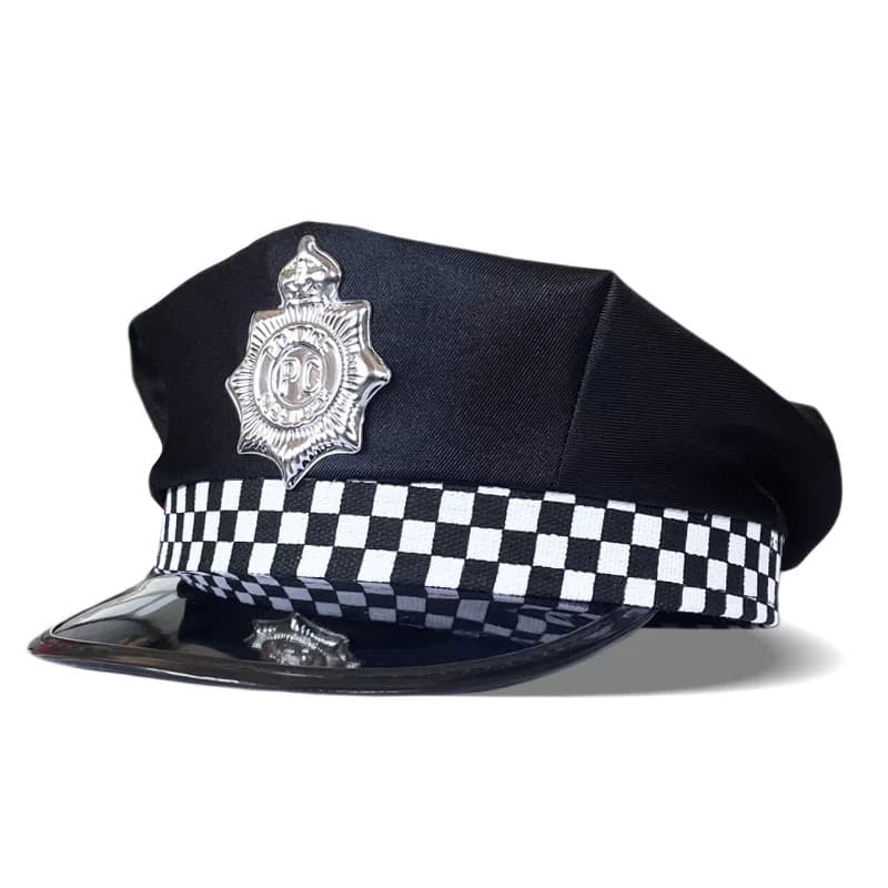 Casquette Police à Damiers