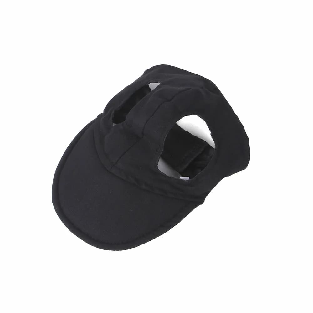 Casquette Pour Chien Anti UV (Modèle: Noir, Taille: S (29-35cm))