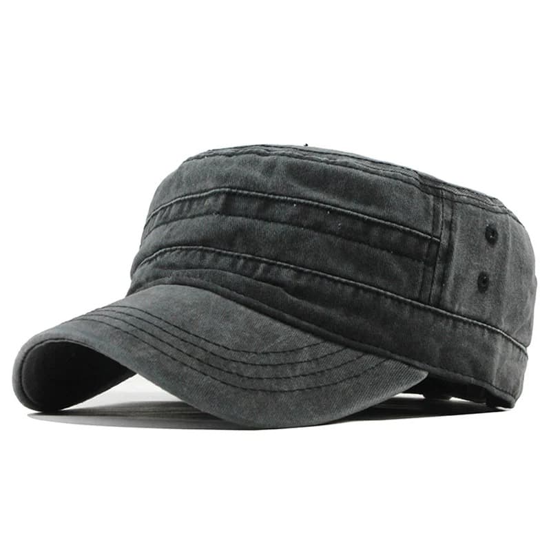 Casquette Style Militaire Sport (Modèle: Noir)