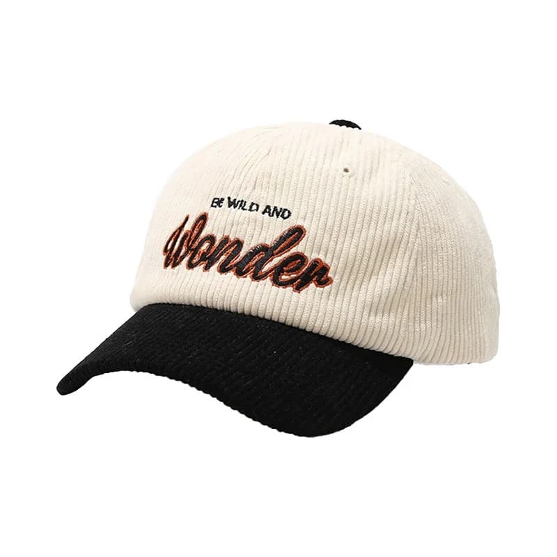 Casquette Vintage en Velours (Modèle: Noir)