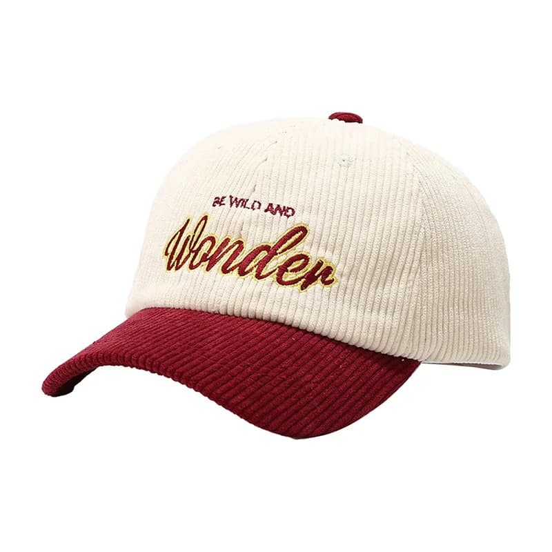 Casquette Vintage en Velours (Modèle: Rouge)