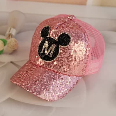 Casquette Disney à Paillettes (Modèle: Rose)