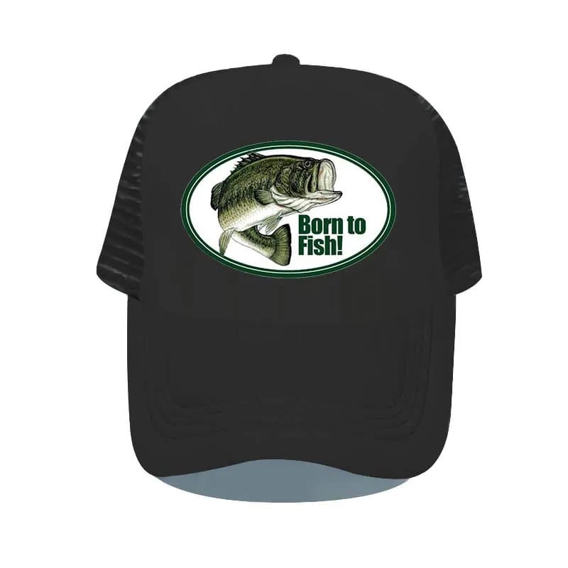 Casquette de Pêche Born To Fish (Couleur: Noir)
