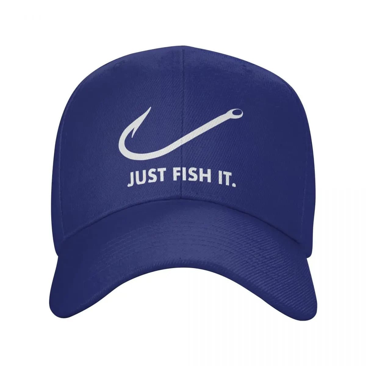 Casquette de Pêche Just Fish It (Couleur: Bleu)